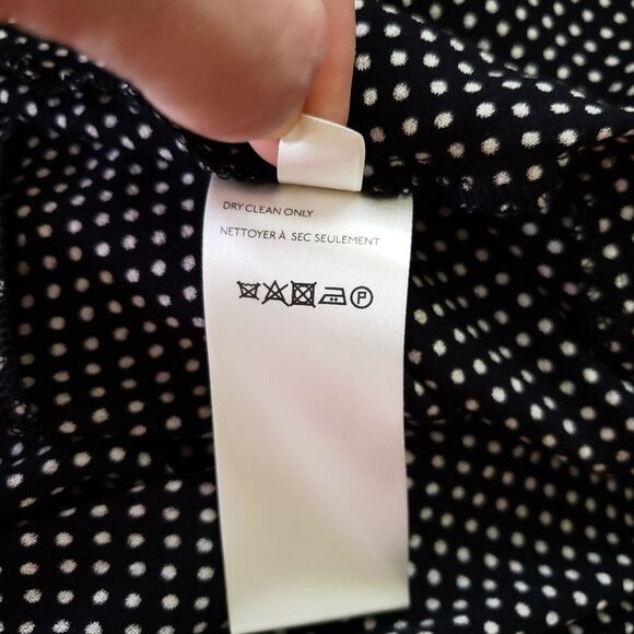 NWT Anthro Maeve Ingrid Polka Dot Wrap Front Tie Long Sleeve Top/Blouse - Picture 12 of 13